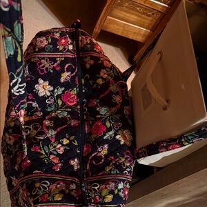 Vera Bradley Floral Quilted Tote - Black and Pink